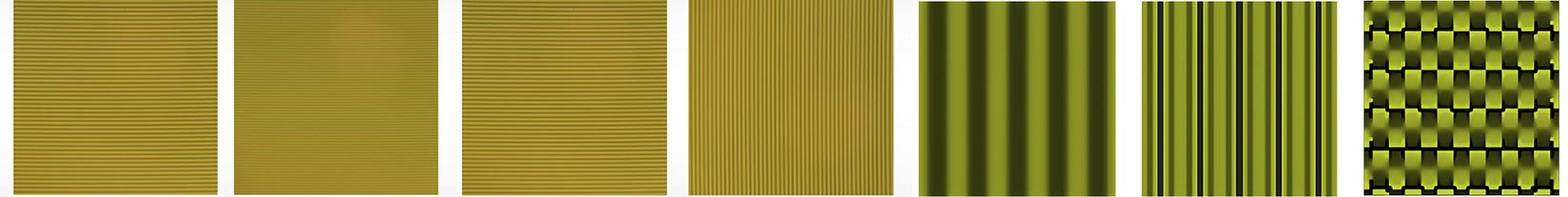 1×4、2×2级联光栅分束器中一级、二级光栅在线偏振光下形貌